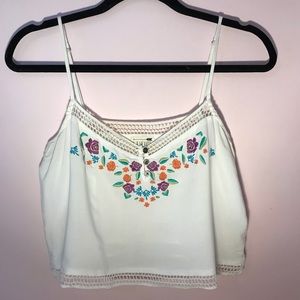 Embroidered Crop Top